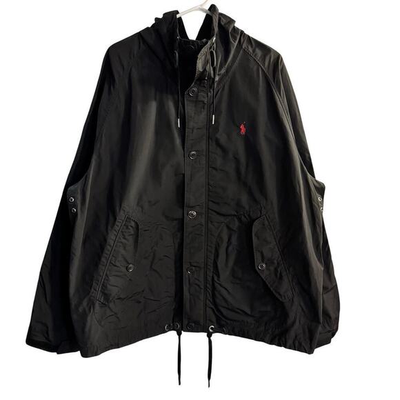Polo Ralph Lauren Anorak Utility Full Zip Hooded Men’s Jacket Size 1X Big Black - Picture 1 of 11